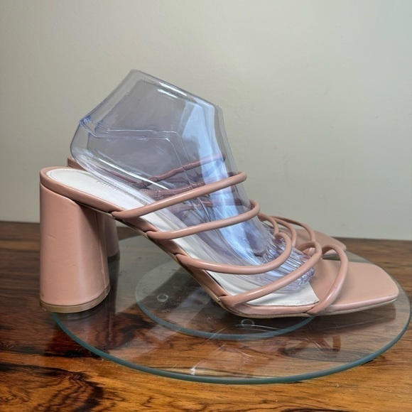 NEW NINE WEST Strappy Open Toe Heel Sandals Platform Block Heels - Picture 7 of 16